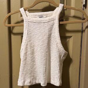 Forever 21 Cream Ribbed Tank Top
